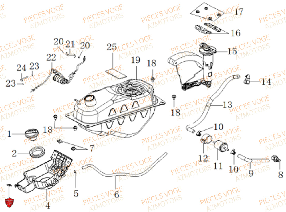 Reservoir VOGE Pièces Voge SR_1 EURO 5