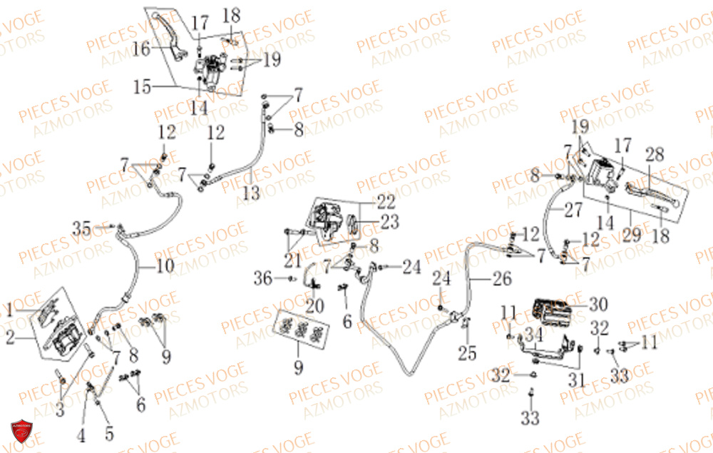 Systeme De Frein VOGE Pièces Voge SR_1 EURO 5