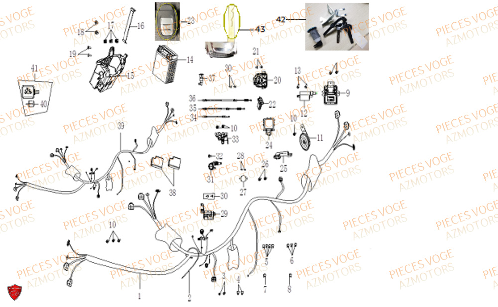 Systeme Electrique VOGE Pièces Voge SR_1 EURO 5
