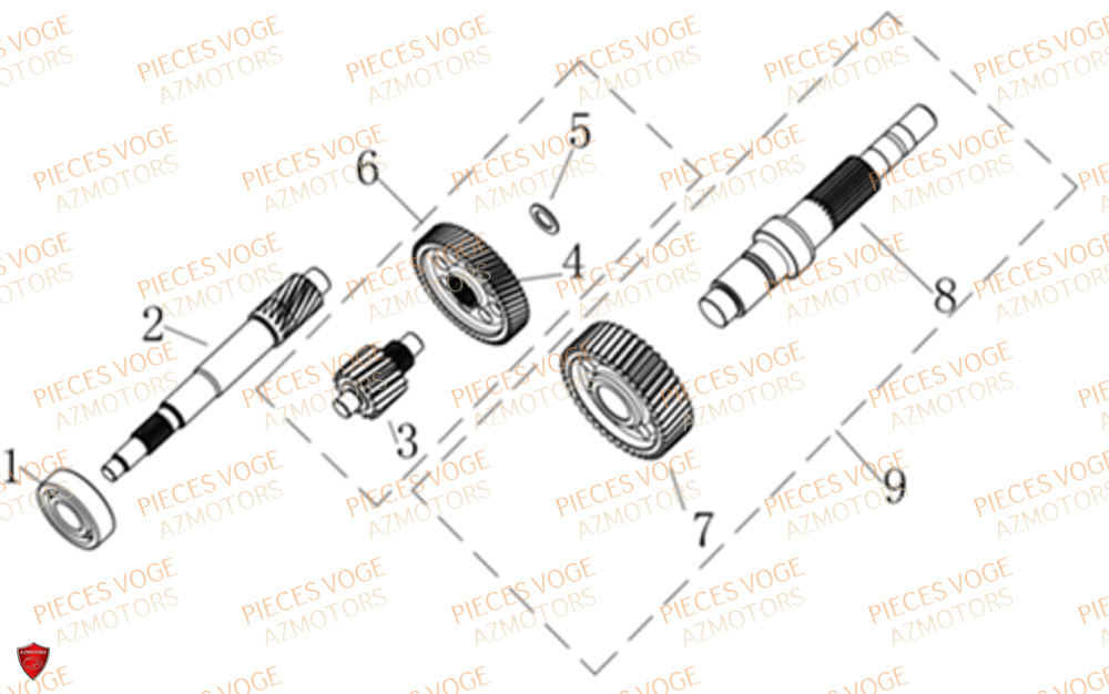 Transmission VOGE Pièces Voge SR_1 EURO 5