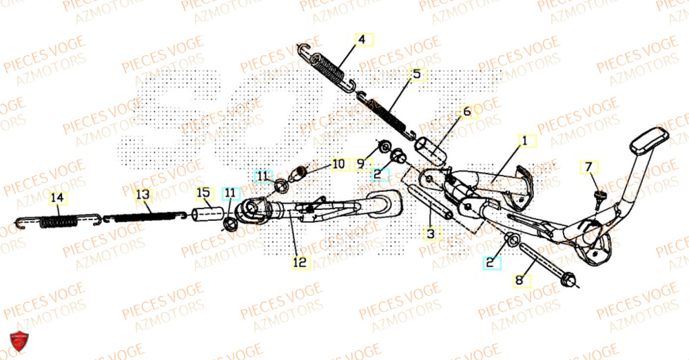 Bequille VOGE Pièces Voge SR4 LUXE EURO 5+
