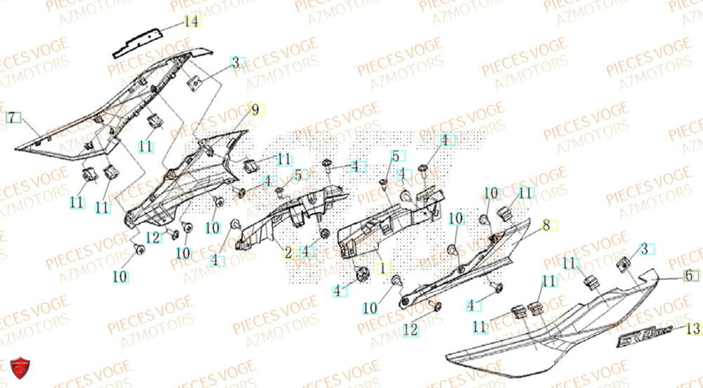 Carenage Sous Selle VOGE Pièces Voge SR4 LUXE EURO 5+