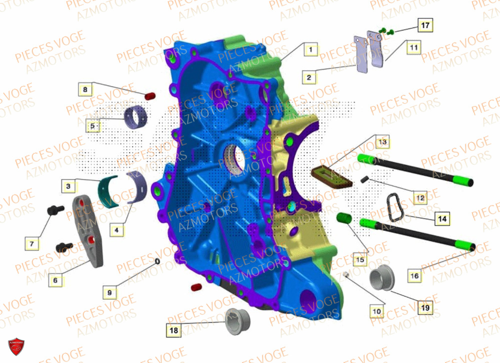 Carter Droit VOGE Pièces Voge SR4 LUXE EURO 5+