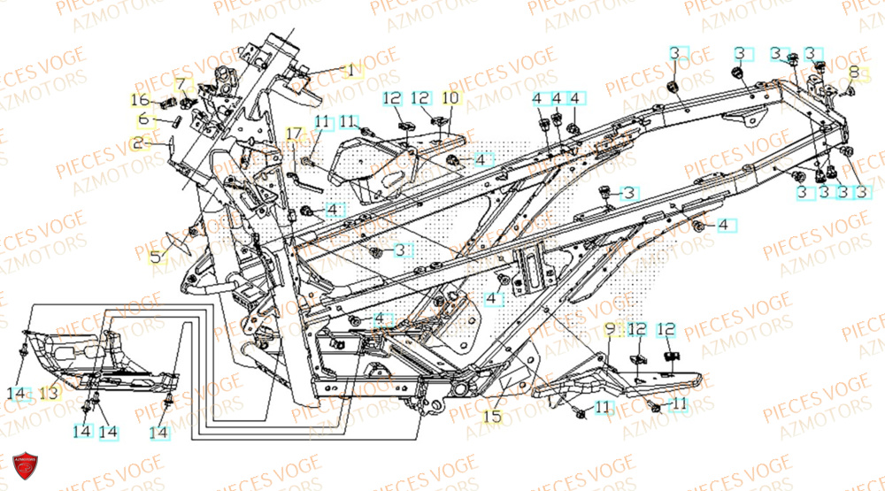 Chassis VOGE Pièces Voge SR4 LUXE EURO 5+