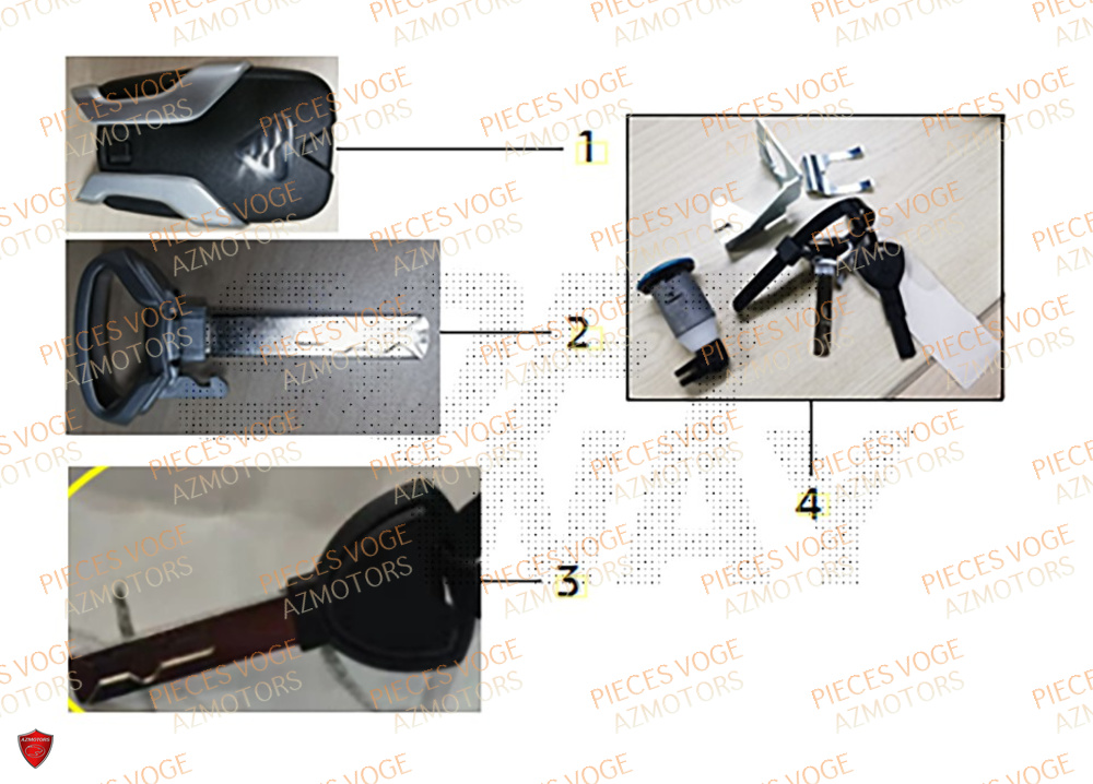 Clefs VOGE Pièces Voge SR4 LUXE EURO 5+