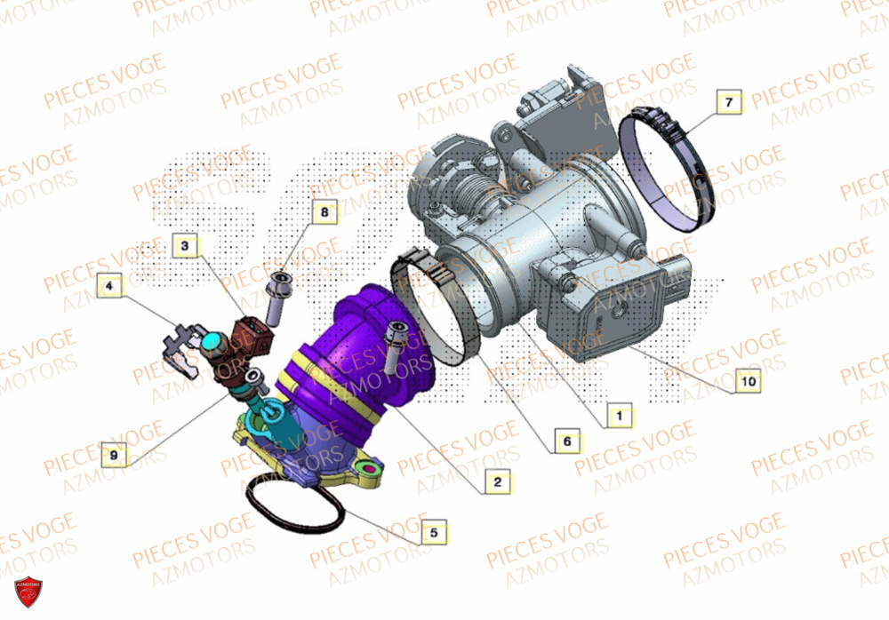 Corps Papillon VOGE Pièces Voge SR4 LUXE EURO 5+