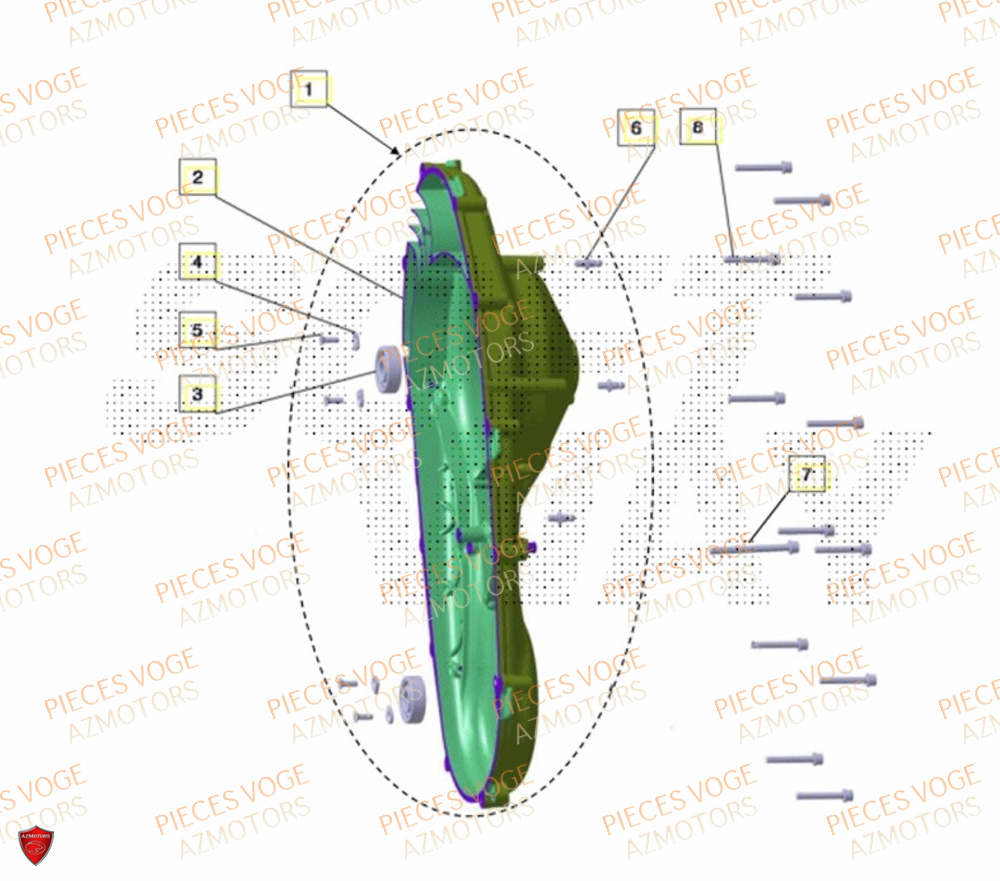 Couvre Carter VOGE Pièces Voge SR4 LUXE EURO 5+