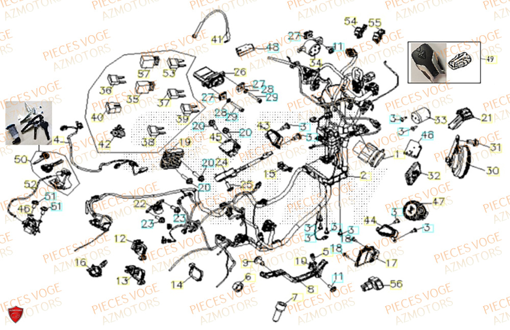 Equipement Electrique VOGE Pièces Voge SR4 LUXE EURO 5+