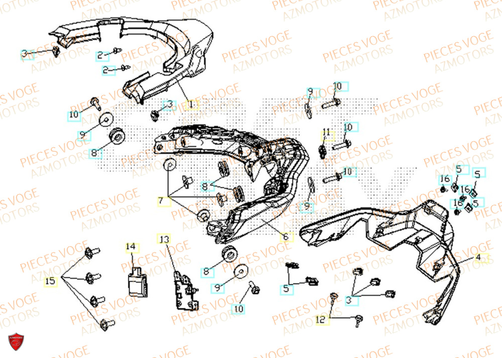 Feu Arriere VOGE Pièces Voge SR4 LUXE EURO 5+