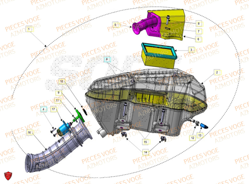 Filtre A Air VOGE Pièces Voge SR4 LUXE EURO 5+