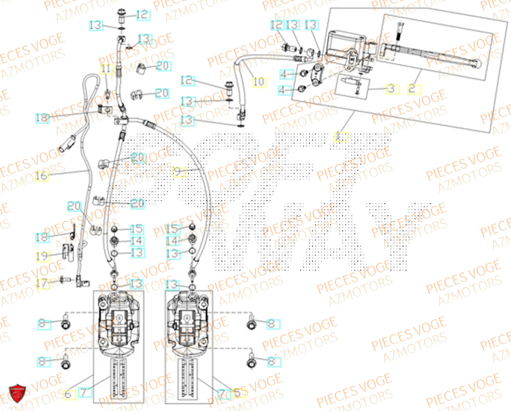 Frein Avant VOGE Pièces Voge SR4 LUXE EURO 5+