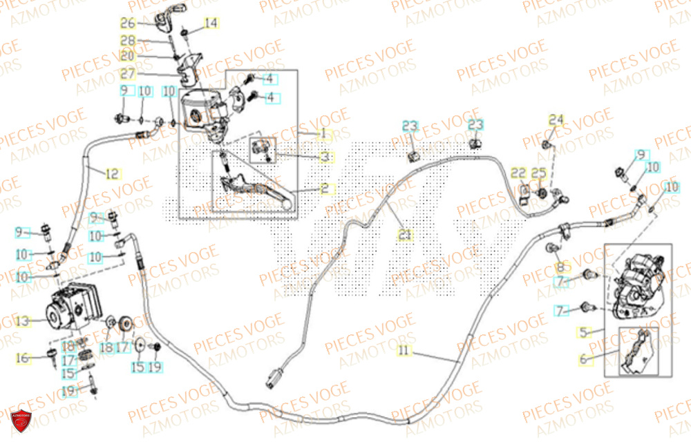 Frein VOGE Pièces Voge SR4 LUXE EURO 5+