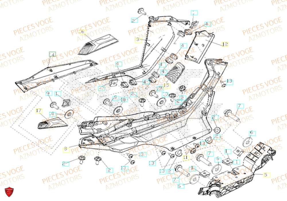Marche Pied Gauche VOGE Pièces Voge SR4 LUXE EURO 5+