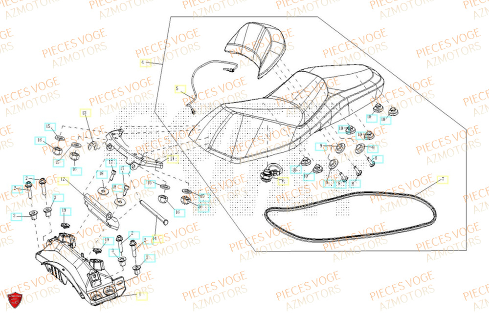 Selle VOGE Pièces Voge SR4 LUXE EURO 5+