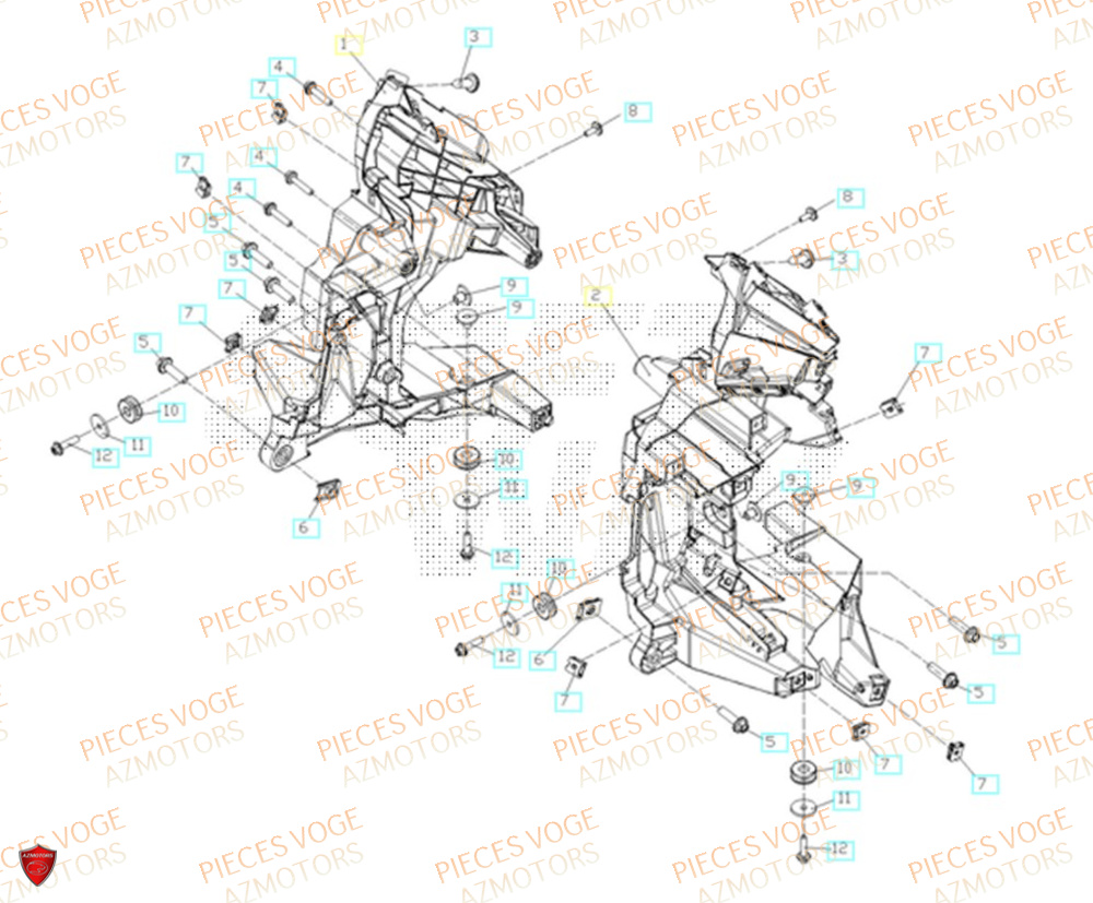 Support De Phare VOGE Pièces Voge SR4 LUXE EURO 5+