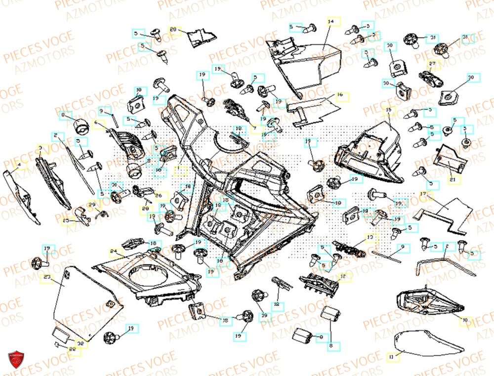 Tablier VOGE Pièces Voge SR4 LUXE EURO 5+
