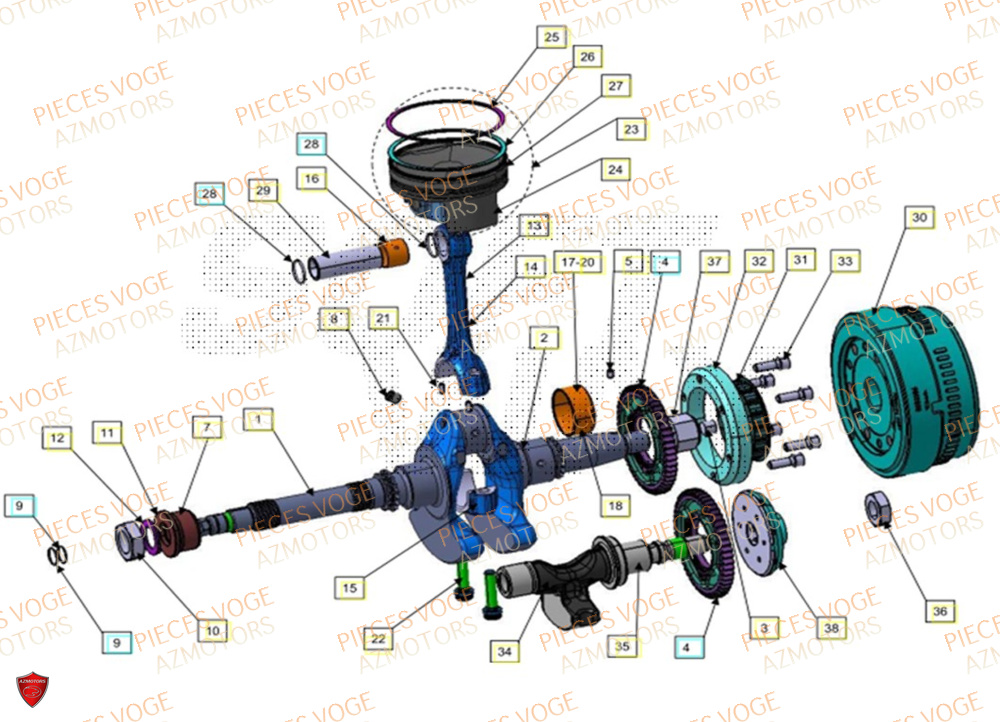 Vilebrequin VOGE Pièces Voge SR4 LUXE EURO 5+