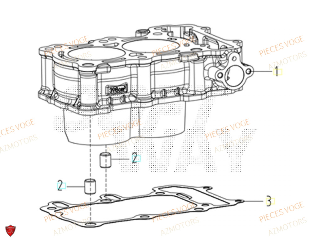 Cylindre AZMOTORS Pièces Voge SR450X EURO 5+