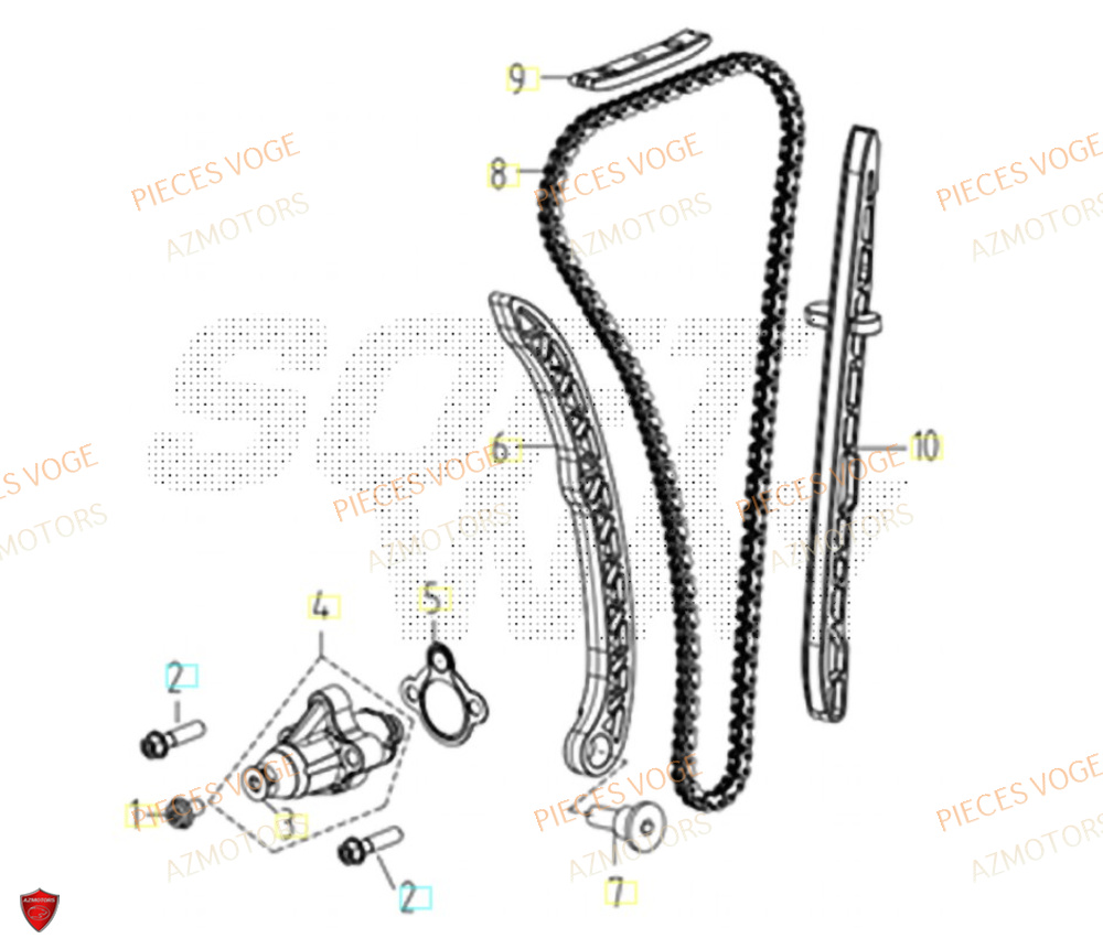 Distribution AZMOTORS Pièces Voge SR450X EURO 5+
