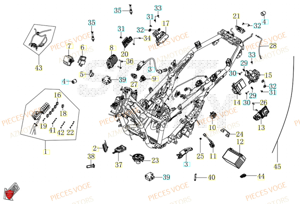 Equipement Electrique AZMOTORS Pièces Voge SR450X EURO 5+