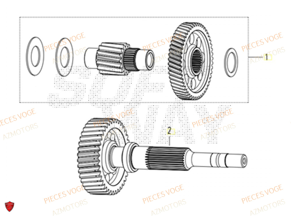 Transmission AZMOTORS Pièces Voge SR450X EURO 5+