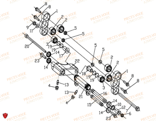 Suspension Arriere VOGE Pièces Voge SR 4 MAX EURO 5