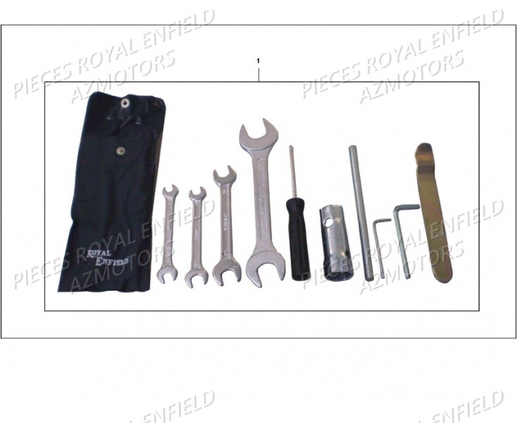 Boite A Outils ROYAL ENFIELD Pieces ROYAL ENFIELD CLASSIC 500 STEALTH BLACK MAT(E4)(2017-2019)

