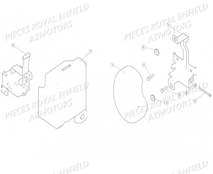 Caches Latereaux ROYAL ENFIELD Pieces ROYAL ENFIELD CLASSIC 500 STEALTH BLACK MAT(E4)(2017-2019)

