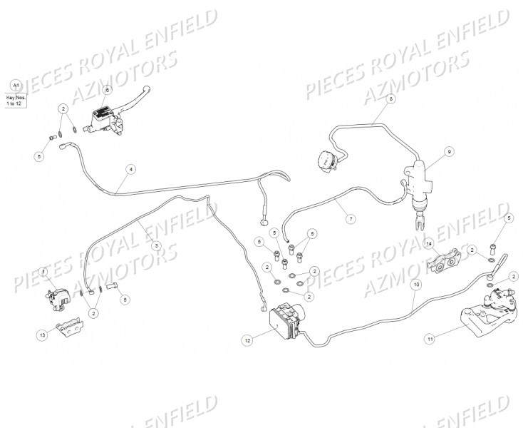 Systeme Abs ROYAL ENFIELD Pieces ROYAL ENFIELD CLASSIC 500 STEALTH BLACK MAT(E4)(2017-2019)

