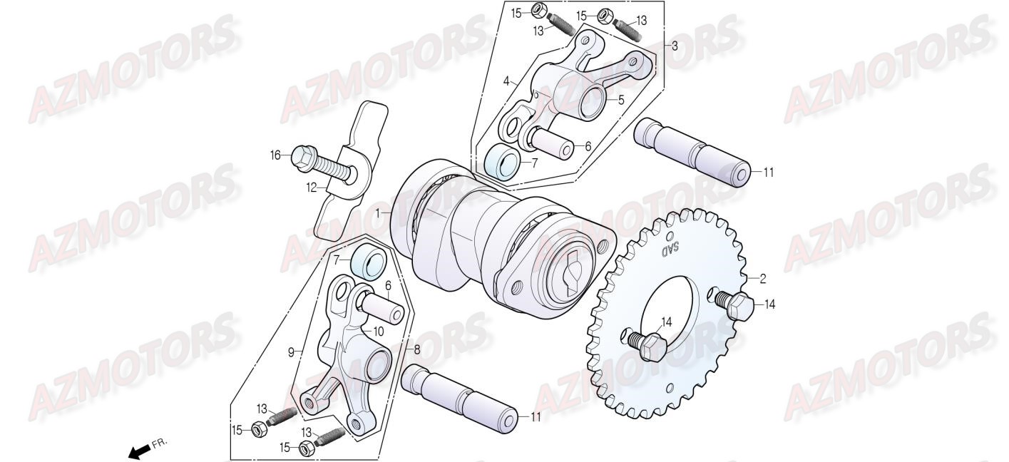 Arbre A Cames DAELIM Pieces Scooter DAELIM Steezer 125cc CBS