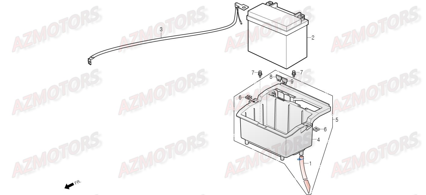 Batterie DAELIM Pieces Scooter DAELIM Steezer 125cc CBS