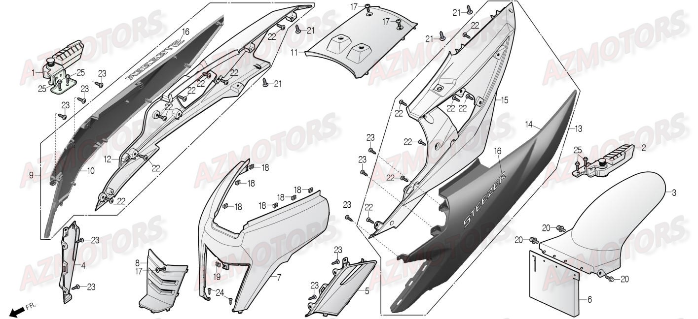 CARENAGE CACHE DAELIM STEEZER 125