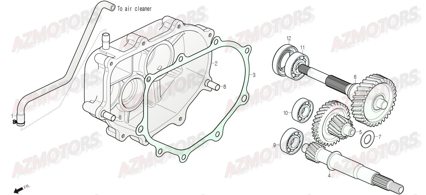 Carter De Transmission DAELIM Pieces Scooter DAELIM Steezer 125cc CBS