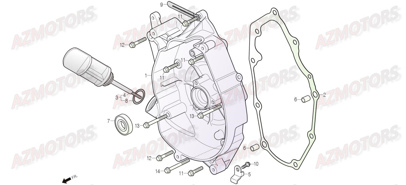 Carter Droit DAELIM Pieces Scooter DAELIM Steezer 125cc CBS