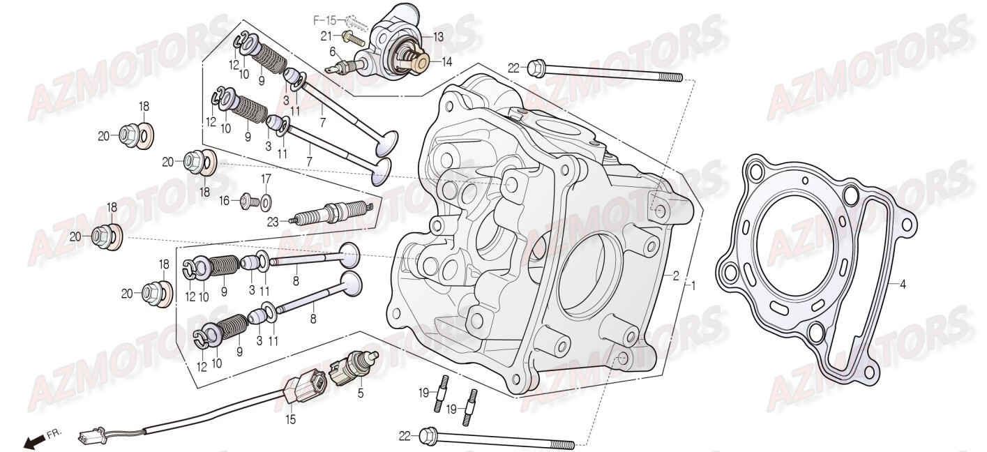 Culasse DAELIM Pieces Scooter DAELIM Steezer 125cc CBS