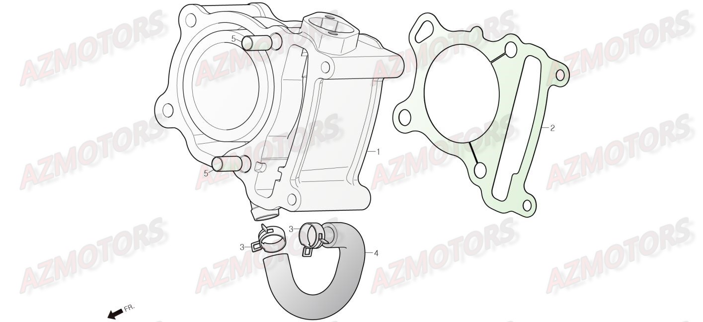 Cyclindre DAELIM Pieces Scooter DAELIM Steezer 125cc CBS