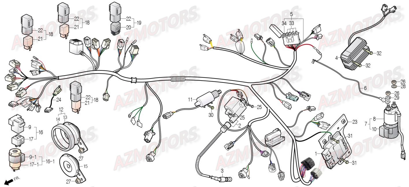 EQUIPEMENT-ELECTRIQUE pour STEEZER 125