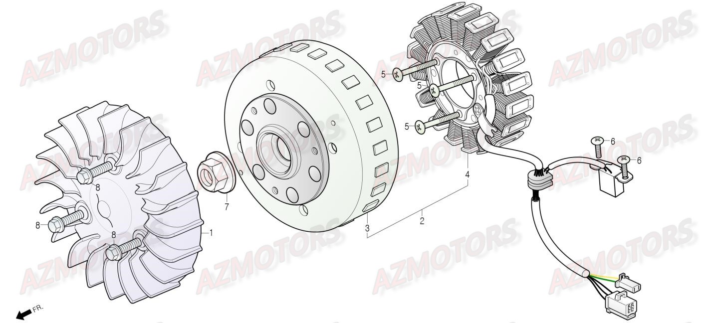 Stator Rotor DAELIM Pieces Scooter DAELIM Steezer 125cc CBS