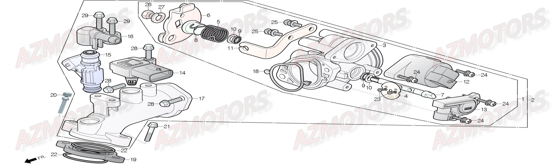 Admission Injecteur DAELIM Pieces Scooter DAELIM Steezer S 125 CBS (2016)