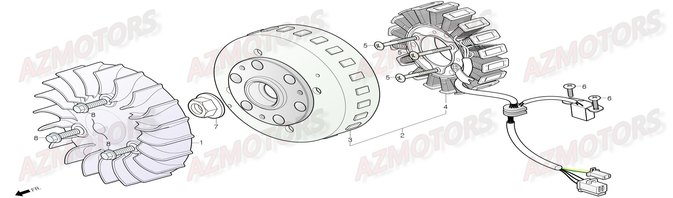 Stator Rotor DAELIM Pieces Scooter DAELIM Steezer S 125 CBS (2016)