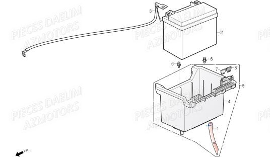 Batterie DAELIM Pieces Scooter DAELIM Steezer S 125 ABS EU 4