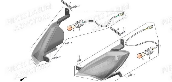 Clignotant Avant DAELIM Pieces Scooter DAELIM Steezer S 125 ABS EU 4