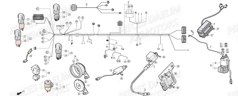 Equipement Electrique DAELIM Pieces Scooter DAELIM Steezer S 125 ABS EU 4
