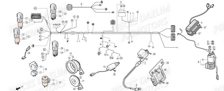 EQUIPEMENT ELECTRIQUE DAELIM STEEZER S ABS