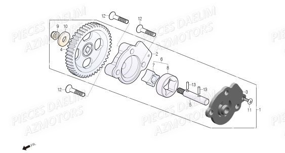 Pompe A Huile DAELIM Pieces Scooter DAELIM Steezer S 125 ABS EU 4