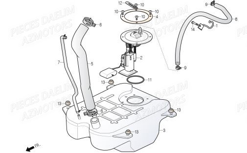Reservoir DAELIM Pieces Scooter DAELIM Steezer S 125 ABS EU 4