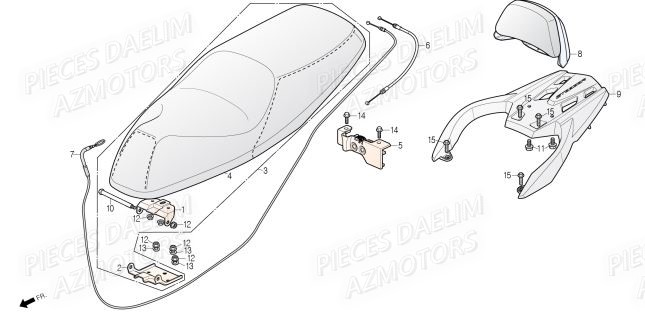 Selle DAELIM Pieces Scooter DAELIM Steezer S 125 ABS EU 4