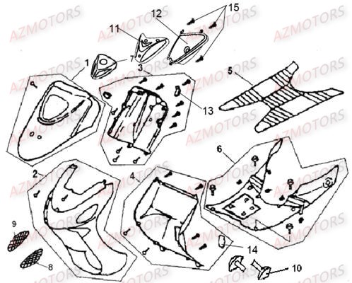 Carrosserie Avant LINHAI Pièces Scooter STREETSTAR 50cc