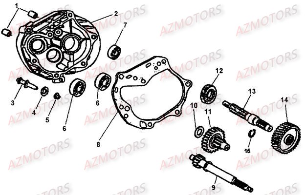 Transmission LINHAI Pièces Scooter STREETSTAR 50cc