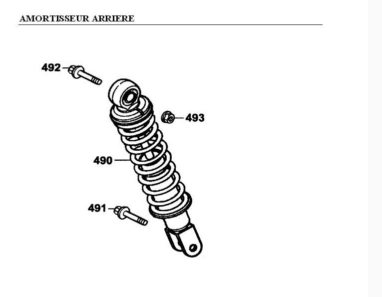 Amortisseur Arriere KYMCO Pièces Moto Kymco STRYKER 125 4T